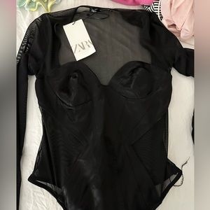 Zara mesh body suit